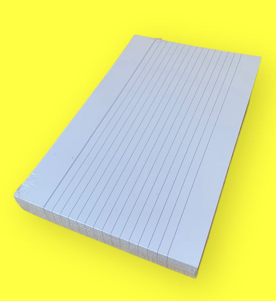 Revision/Record Cards 8” x 5” White Ruled 100 Pack