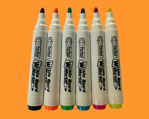Perfect Whiteboard Markers - Bright Assorted 6 Pack