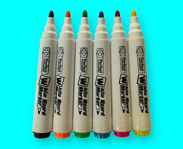 Perfect Whiteboard Markers - Bright Assorted 6 Pack