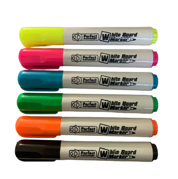 Perfect Whiteboard Markers - Bright Assorted 6 Pack