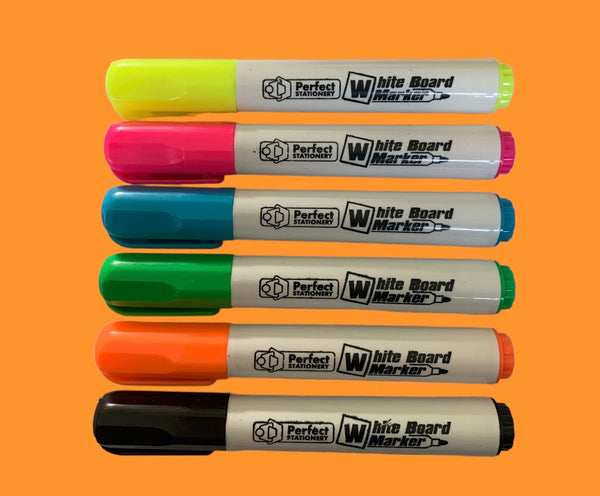 Perfect Whiteboard Markers - Bright Assorted 6 Pack