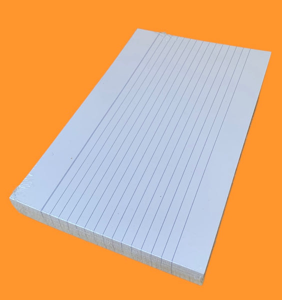 Revision/Record Cards 8” x 5” White Ruled 100 Pack
