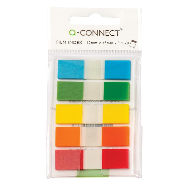 Q-Connect Page Markers 1/2 Inch Assorted (Pack of 130)