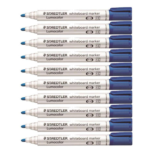 Staedtler Lumocolour Bullet Tip Whiteboard Marker - Box 10 Blue