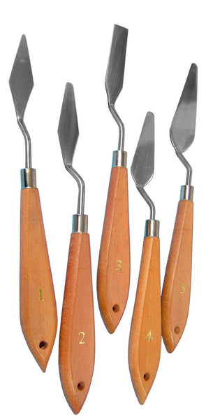Stainless Steel Palette Knives - Pack of 5