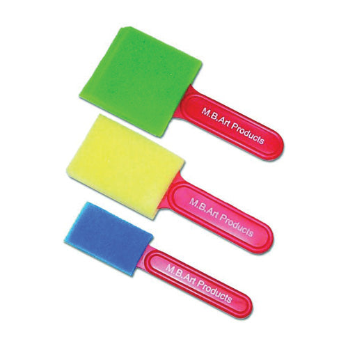 Foam Brushes Assorted Sizes Set of 3