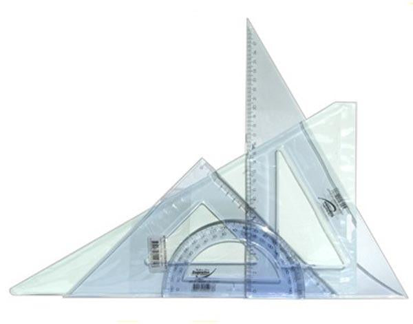 Protractor & Set Square Set - 3 Pieces