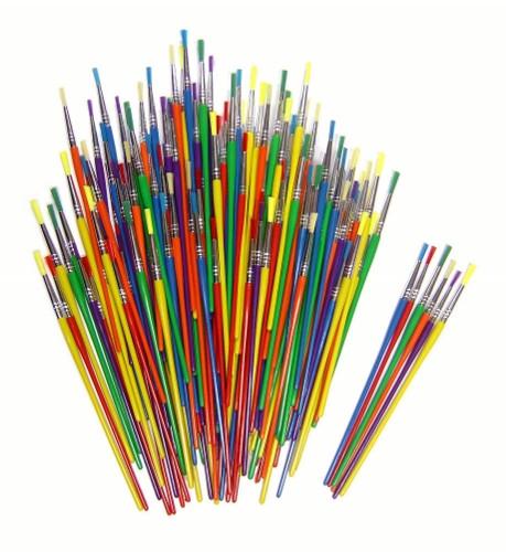 Economy Synthetic Brushes Assorted Colour Set of 144